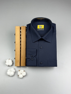 پیراهن سرمه ای یقه ساده کد 244