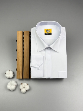 پیراهن سفید یقه ساده کد 246