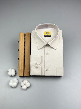 پیراهن کرم یقه ساده کد 247