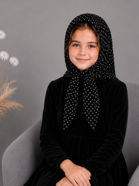 روسری نگار مشکی کد 7006